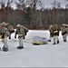 Fort McCoy Cold-Weather Operations Course students train in snowshoes pulling ahkio sled