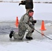 Cold-Weather Operations Course students participate in cold-water immersion training