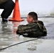 Cold-Weather Operations Course students participate in cold-water immersion training