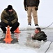 Cold-Weather Operations Course students participate in cold-water immersion training