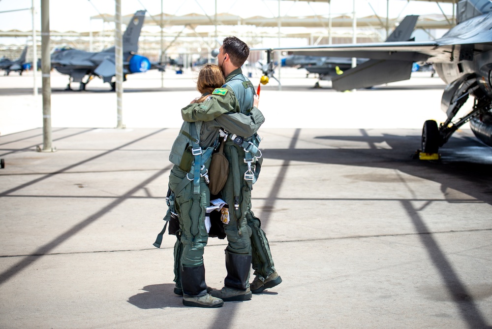 Sibling officers share flight formation