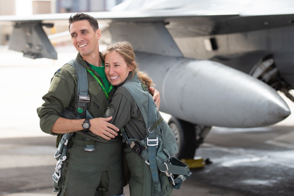 Sibling officers share flight formation