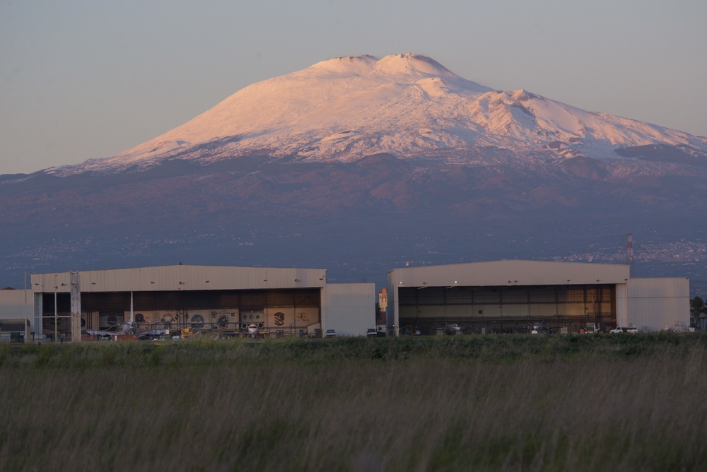 Mt. Etna As Seen From NAS Sigonella