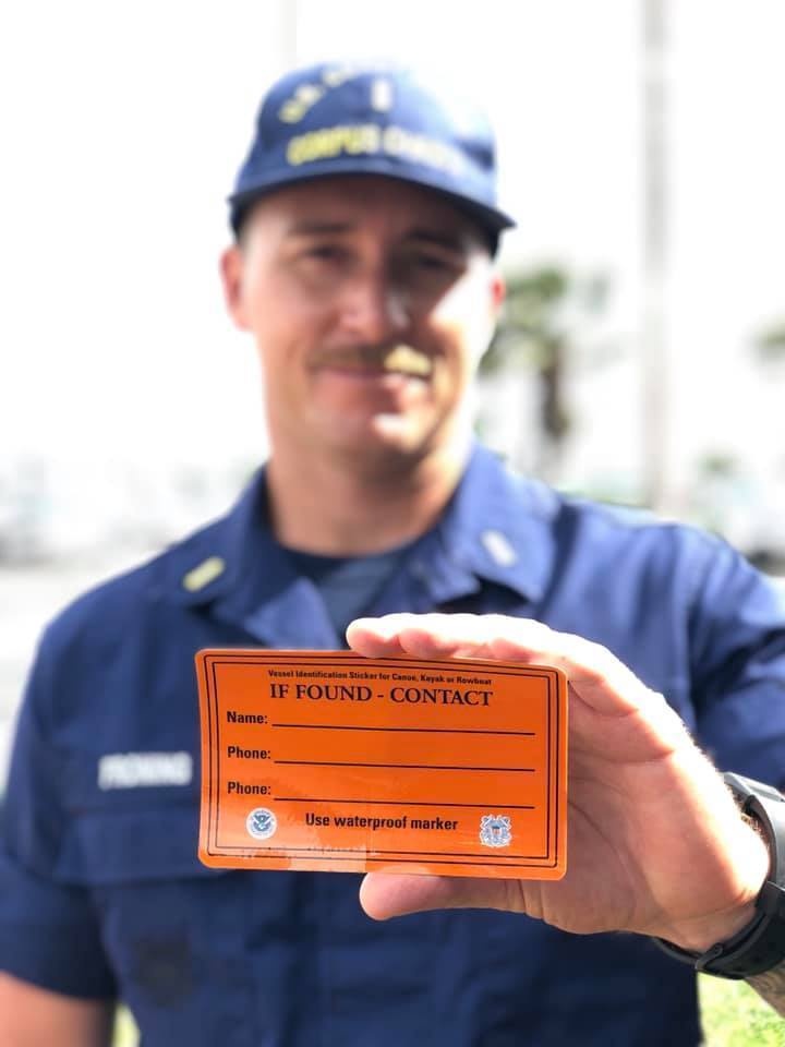 Coast Guard advises owners to use Paddle Smart vessel identification sticker