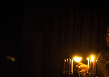 Deployed Service Members Celebrate Hanukkah on Kandahar Airfield