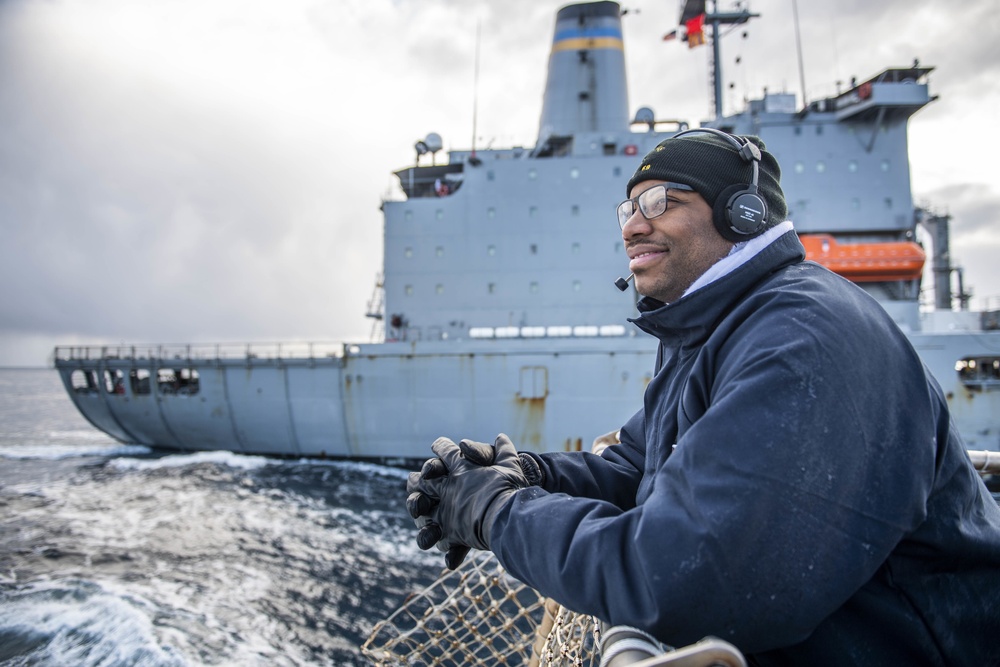 USS Milius (DDG 69) Conducts a Replenishment-at-Sea with USNS John Ericsson (T-AO 194)