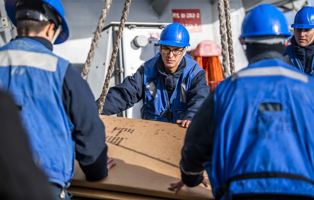 USS Milius (DDG 69) Conducts a Replenishment-at-Sea with USNS John Ericsson (T-AO 194)