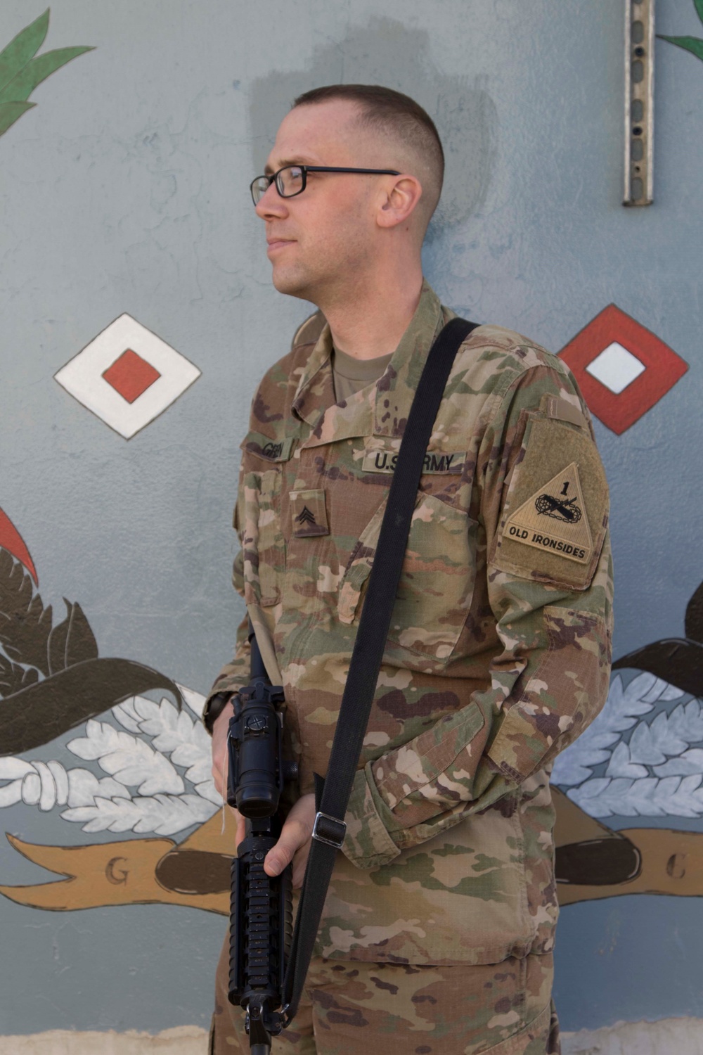 Sgt. James Green at his outpost in Task Force-Southeast