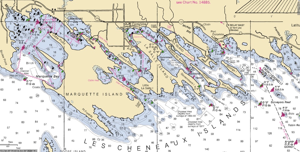 Map of Les Cheneaux Islands