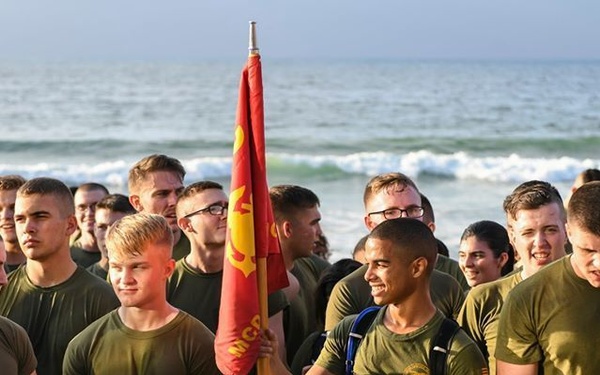 Presidio Marines’ birthday beach run