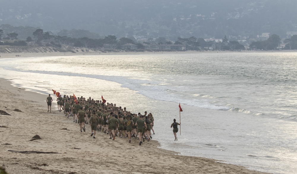 Presidio Marines’ birthday beach run