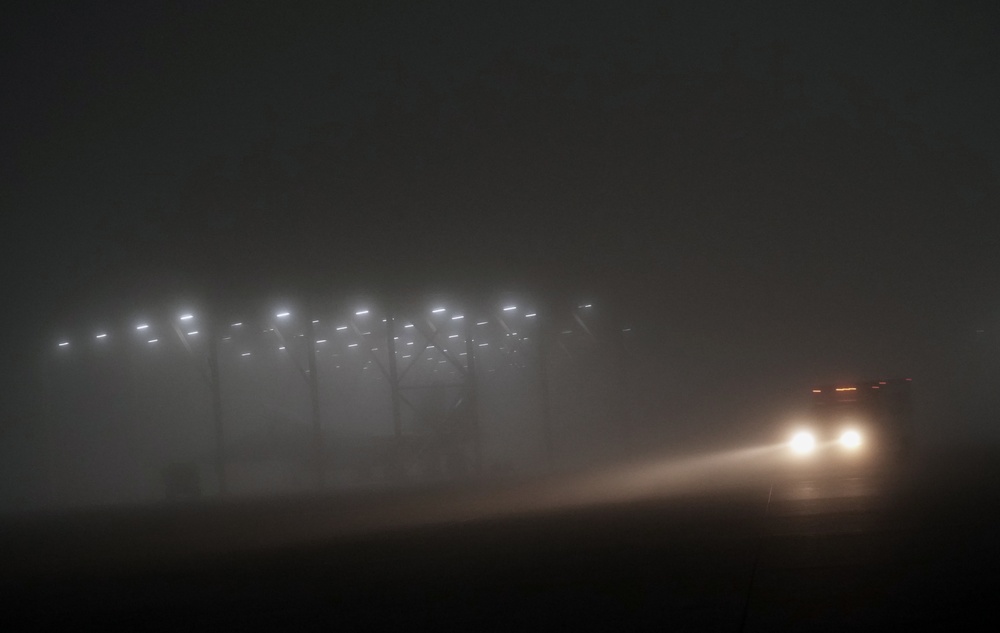 Flight line of fog