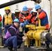 U.S. Coast Guard Cutter Bertholf conducts underway replenishment with the USNS Amelia Earhart in the East China Sea