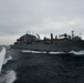 U.S. Coast Guard Cutter Bertholf conducts underway replenishment with the USNS Amelia Earhart in the East China Sea