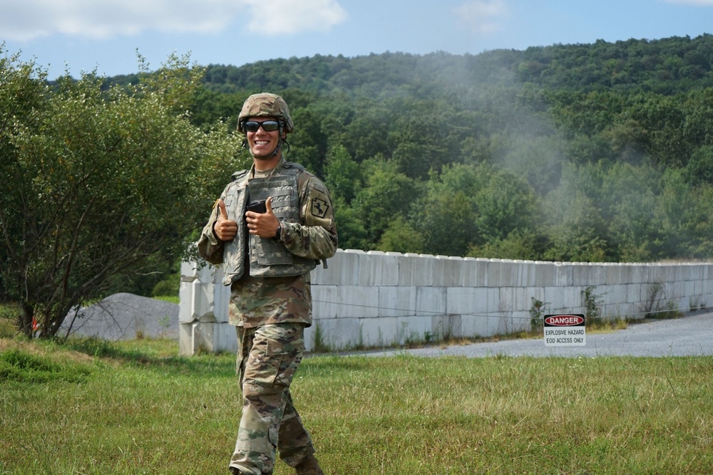 55th Maneuver Enhancement Brigade Soldiers take to the Grenade Range during Annual training