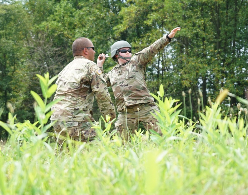 55th Maneuver Enhancement Brigade Soldiers take to the Grenade Range during Annual training