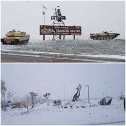 Strange Snowflakes fall in the desert