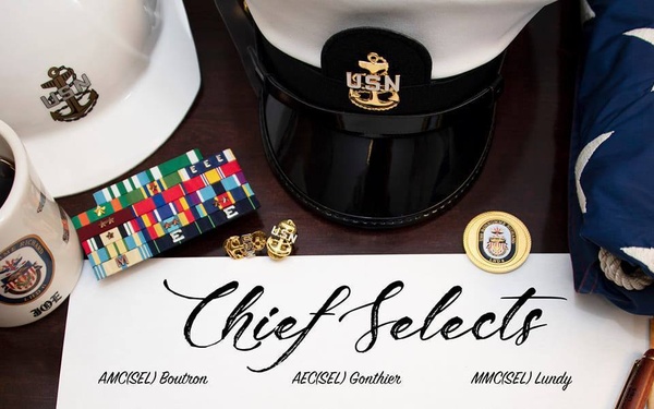 Sailors Advance To The Rank of Chief On USS Bohomme Richard