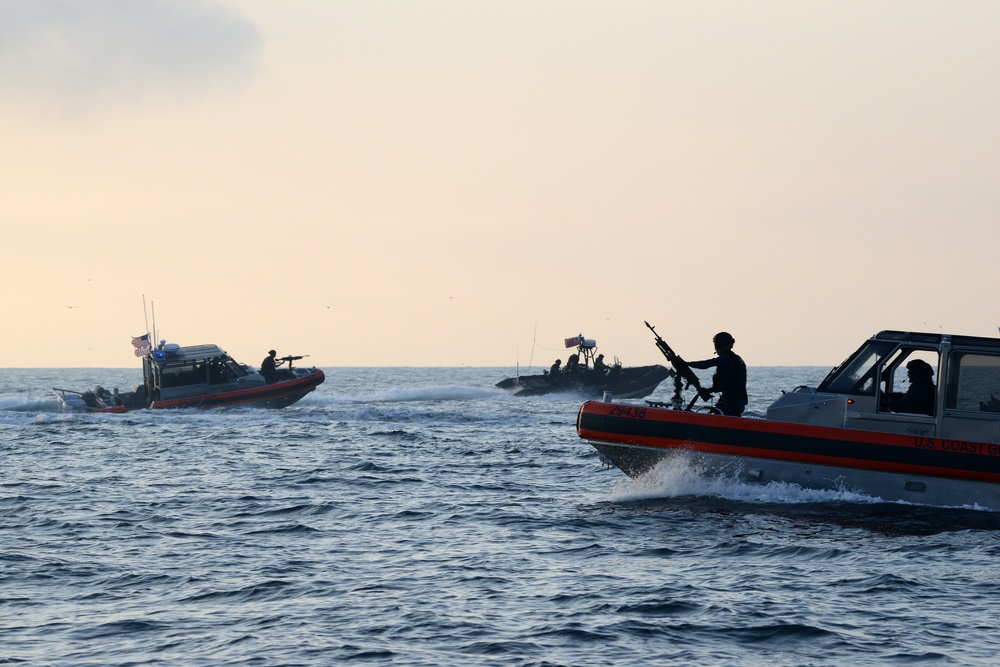 Multiple Coast Guard units participate in joint training exercise off the coast of San Diego