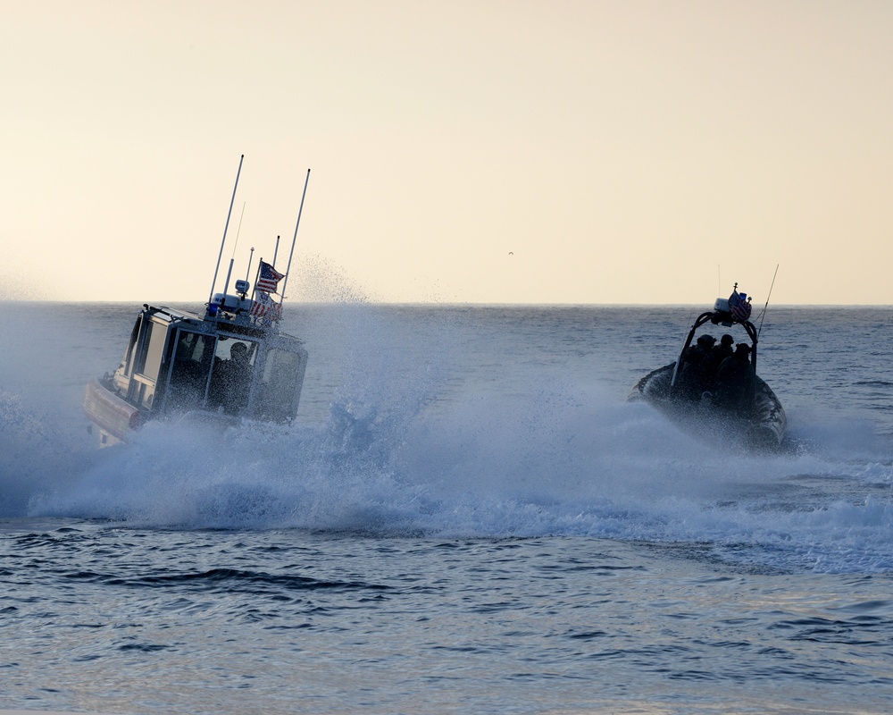 Multiple Coast Guard units participate in joint training exercise off the coast of San Diego