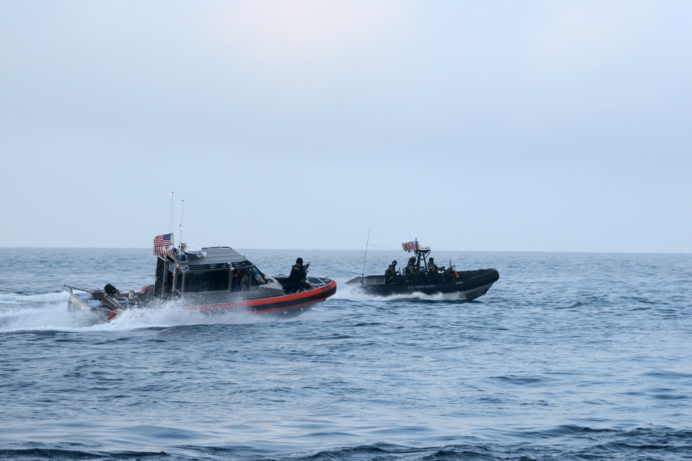 Multiple Coast Guard units participate in joint training exercise off the coast of San Diego