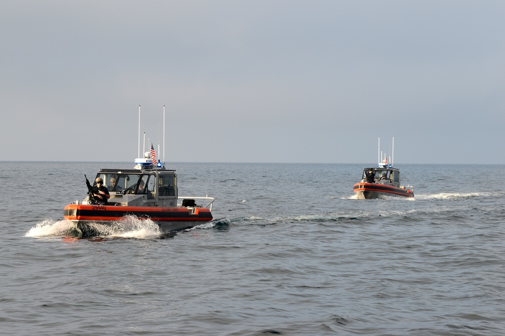 Multiple Coast Guard units participate in joint training exercise off the coast of San Diego