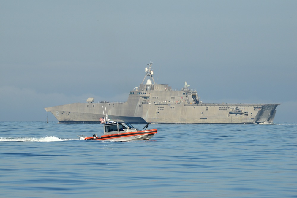 Multiple Coast Guard units participate in joint training exercise off the coast of San Diego