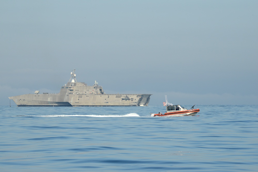 Multiple Coast Guard units participate in joint training exercise off the coast of San Diego