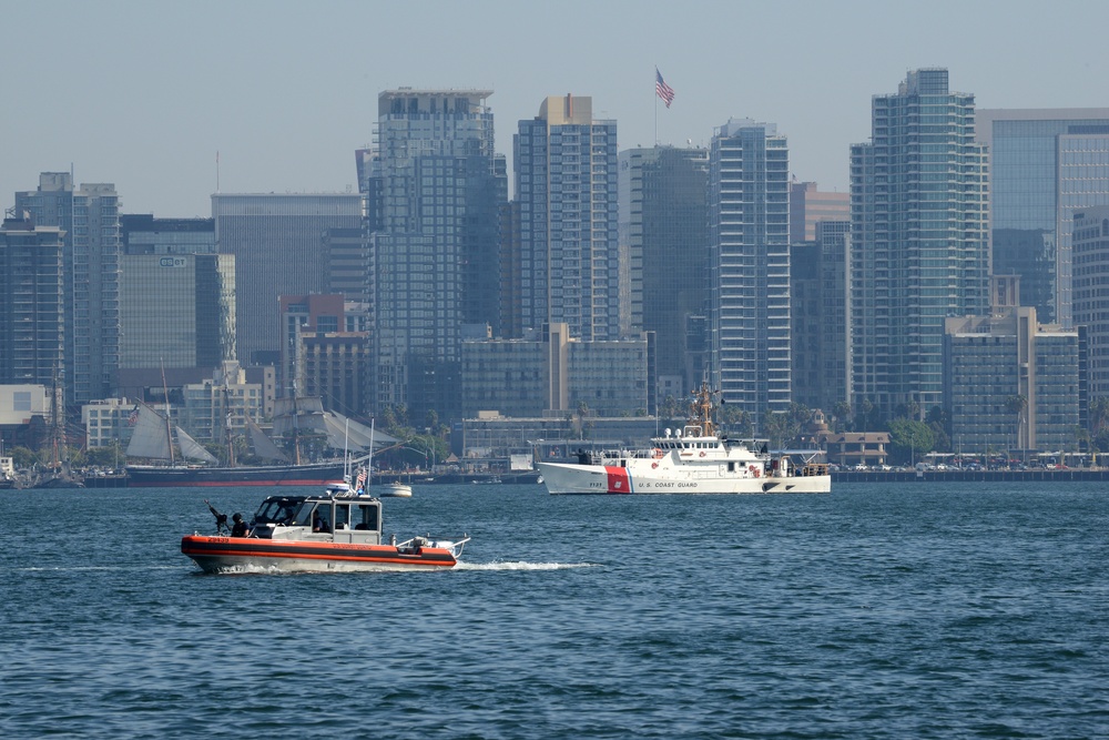 Multiple Coast Guard units participate in joint training exercise off the coast of San Diego