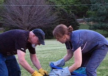 Giving Back: Guard member volunteers at wildlife center
