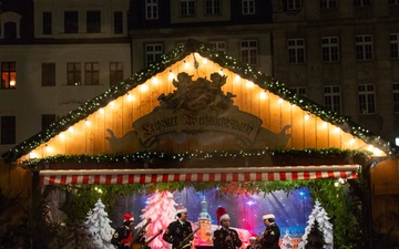 Jazz Combo Performs at Leipzig Christmas Market