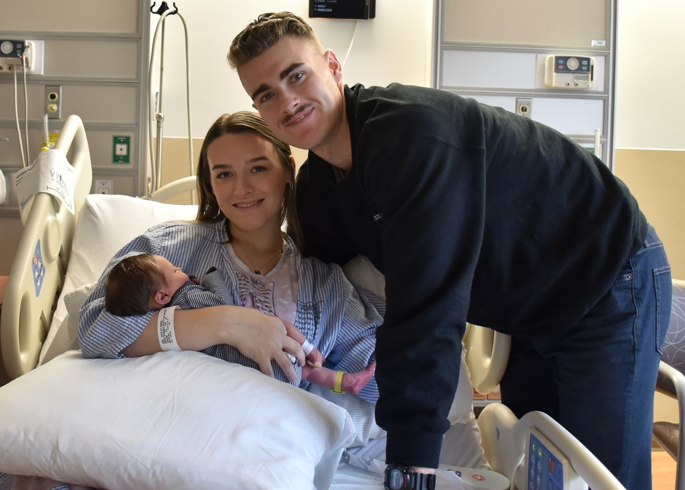 Womack welcomes first baby of 2020