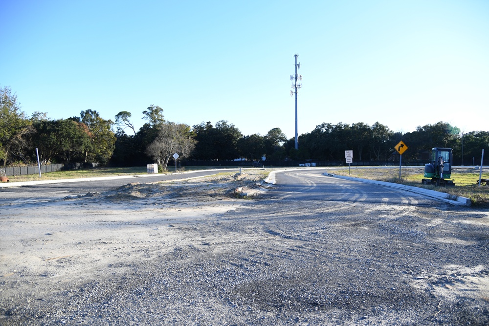 Updated Division Street Gate entrance construction