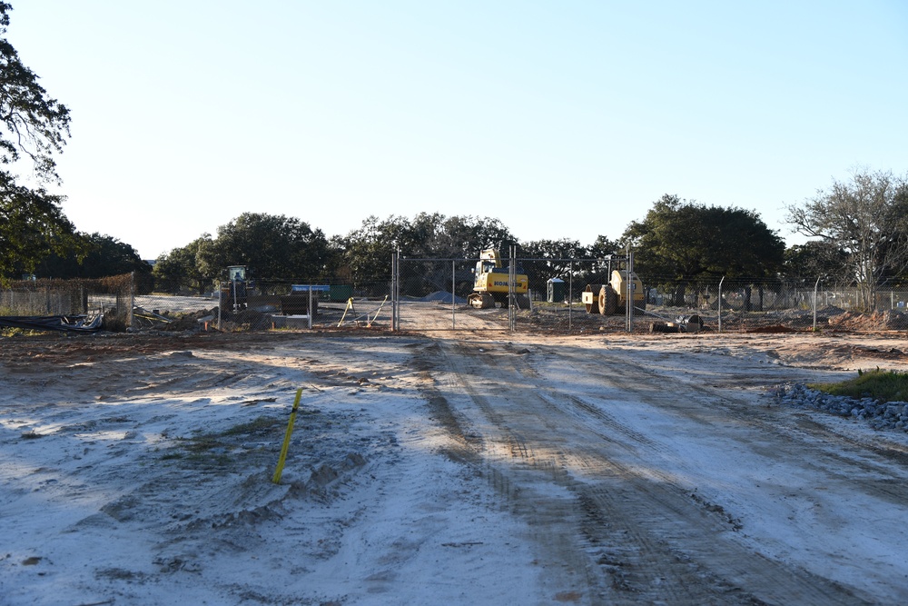 Updated Division Street Gate entrance construction
