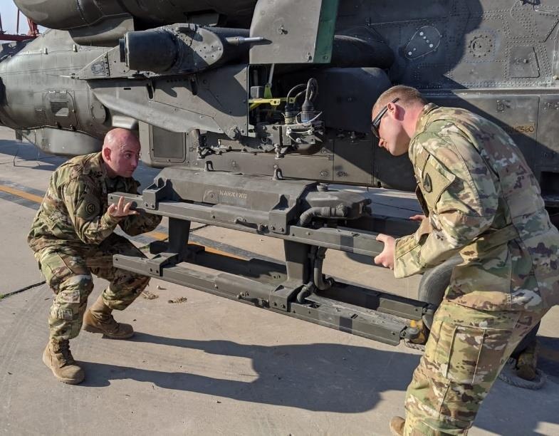 Apache Missile Rack Installation