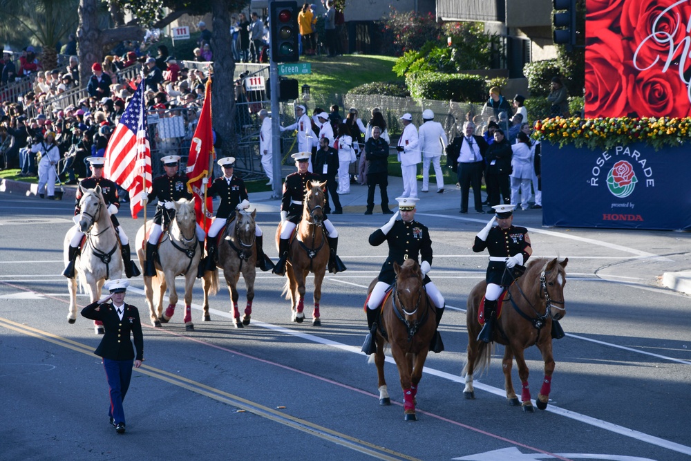 Marine Corps Mounted Color Guard - Rose Parade