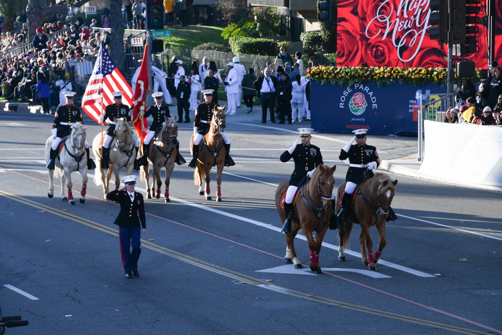 Marine Corps Mounted Color Guard - Rose Parade