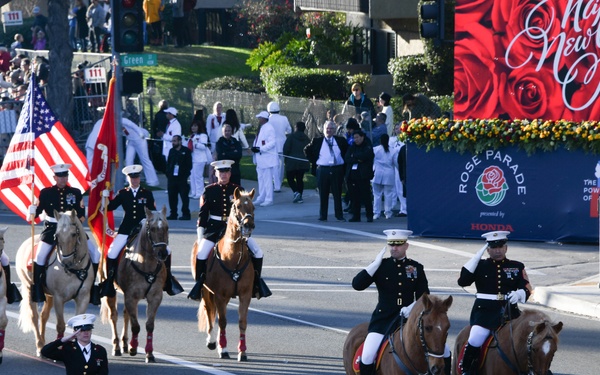 Marine Corps Mounted Color Guard - Rose Parade