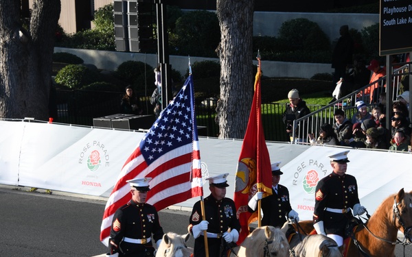 Marine Corps Mounted Color Guard - Rose Parade