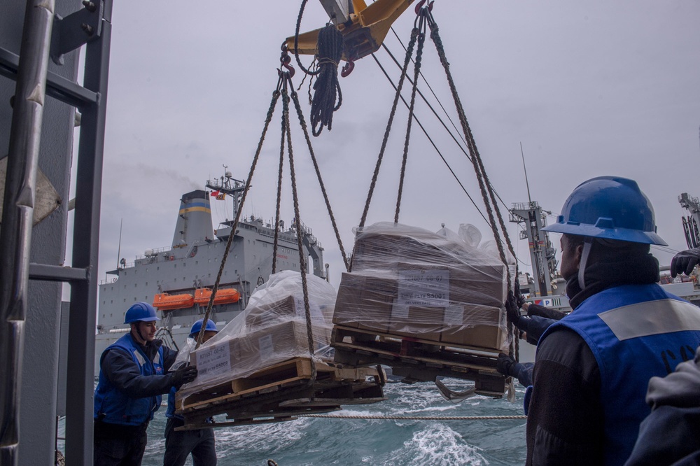 USS Shiloh Conducts Replenishment-at-Sea