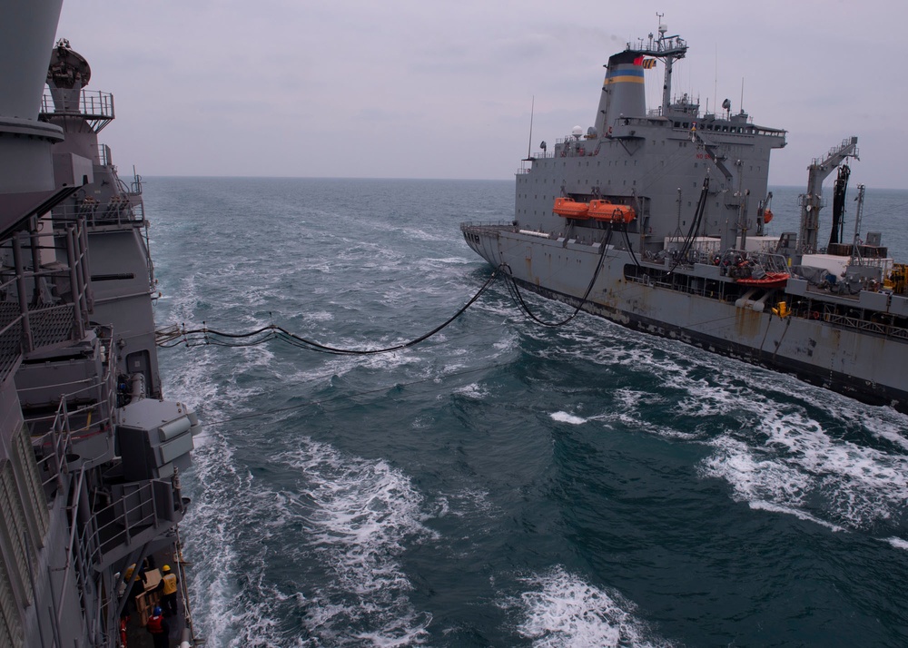 USS Shiloh Conducts Replenishment-at-Sea