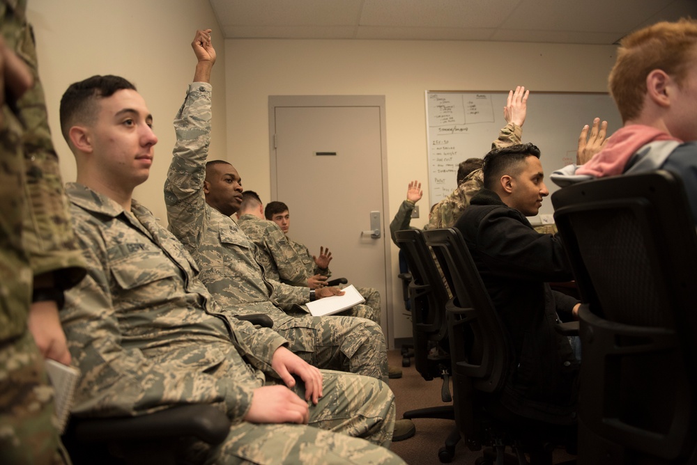 102 IW Junior Enlisted Council Meets with Base Leadership during January Drill