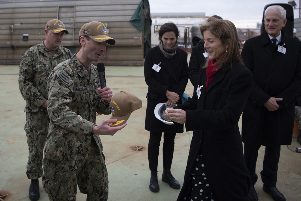 Ambassador Caroline Kennedy Visits USS John F. Kennedy CVN 79