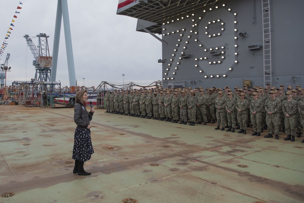 Ambassador Caroline Kennedy Visits USS John F. Kennedy CVN 79