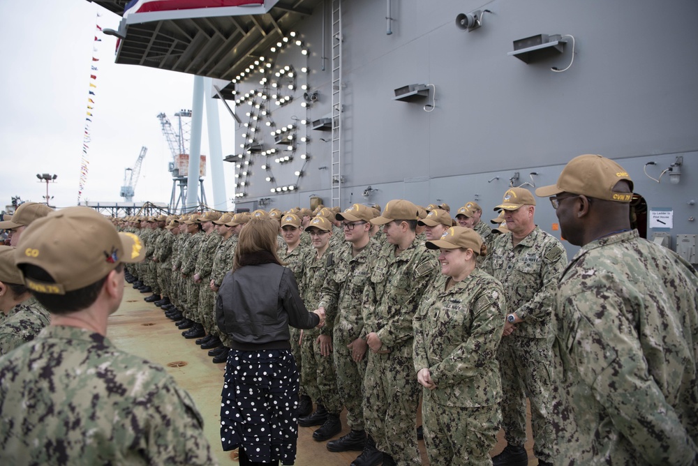 Ambassador Caroline Kennedy Visits USS John F. Kennedy CVN 79