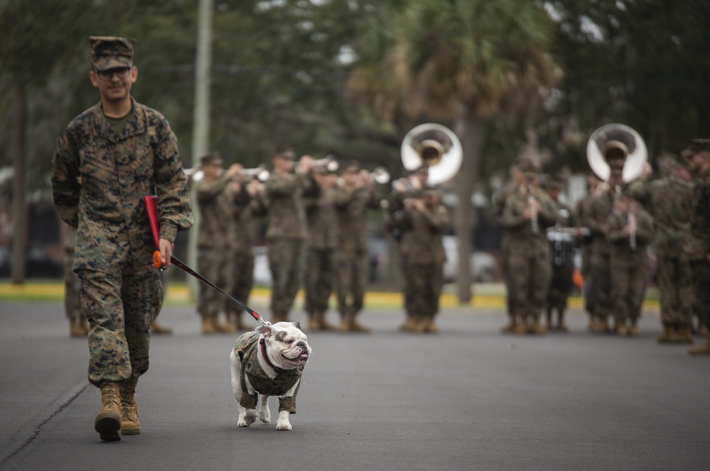 Parris Island Mascot NCO Promotion ceremony