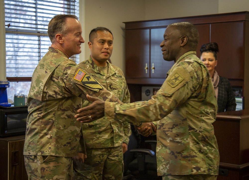 Lt. Gen. R. Scott Dingle Visits with Brig. Gen. Joe Heck