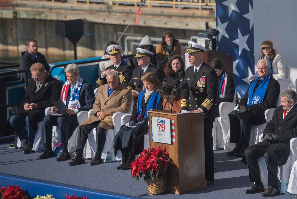 John F. Kennedy (CVN 79) christening ceremony