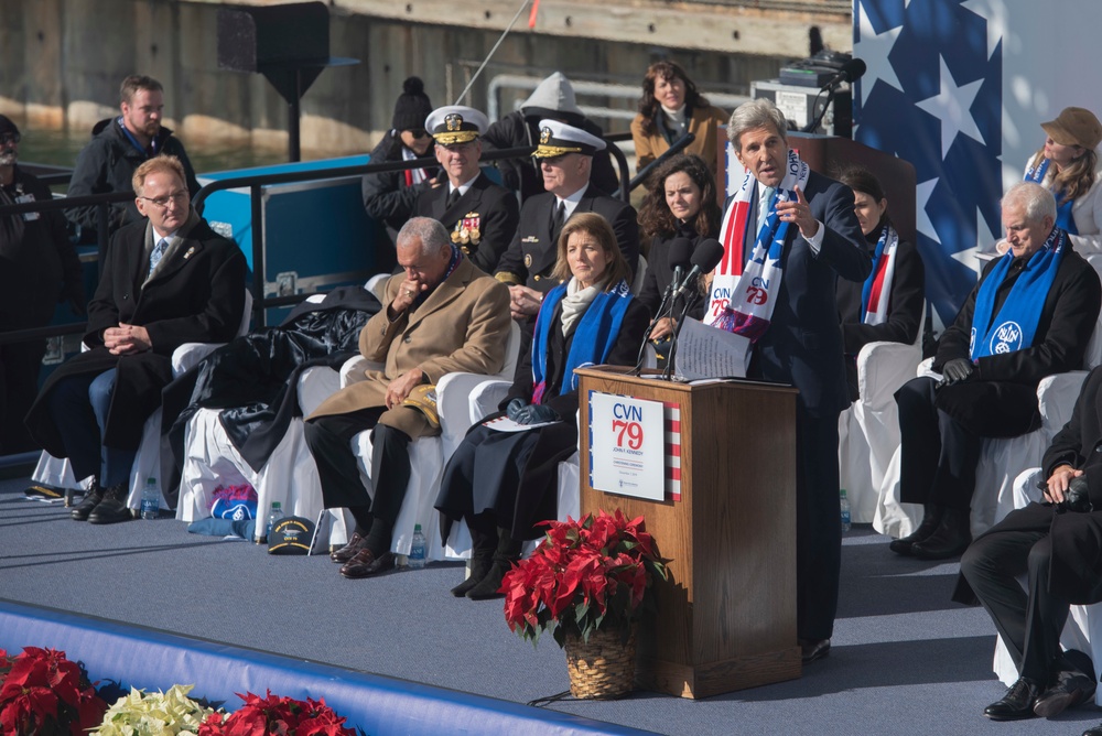 John F. Kennedy (CVN 79) christening ceremony