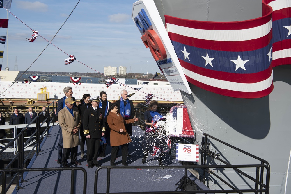 John F. Kennedy (CVN 79) christening ceremony